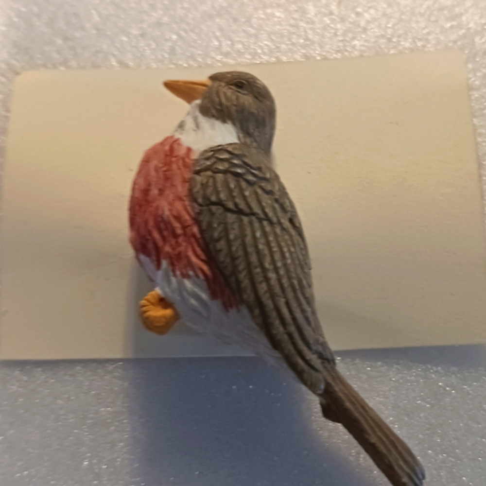 American Robin Carved Brooch